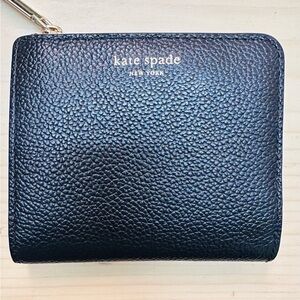 Kate Spade small wallet black with pink interior